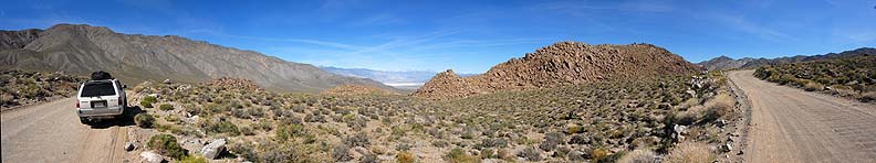 Panoramic view from the Saline Valley overlook